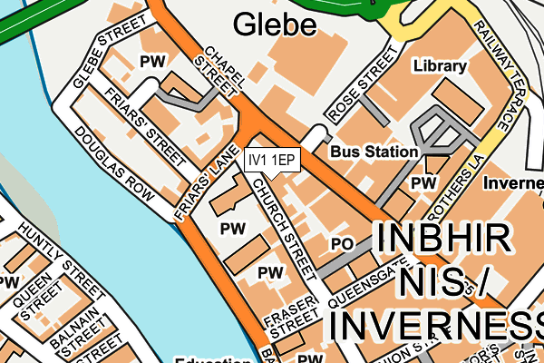 IV1 1EP map - OS OpenMap – Local (Ordnance Survey)