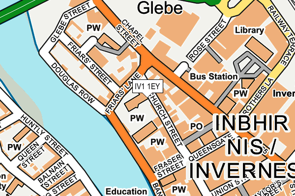 IV1 1EY map - OS OpenMap – Local (Ordnance Survey)