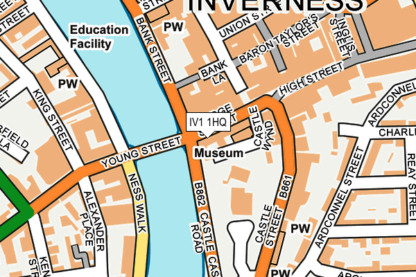 IV1 1HQ map - OS OpenMap – Local (Ordnance Survey)