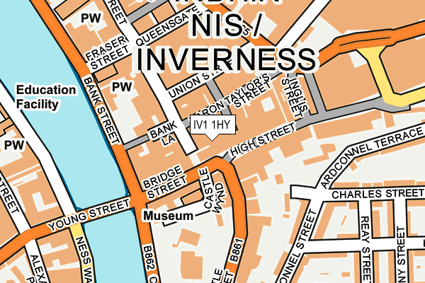 IV1 1HY map - OS OpenMap – Local (Ordnance Survey)