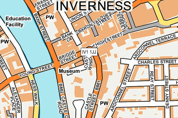 IV1 1JJ map - OS OpenMap – Local (Ordnance Survey)