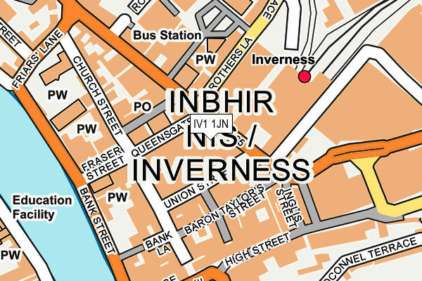 IV1 1JN map - OS OpenMap – Local (Ordnance Survey)