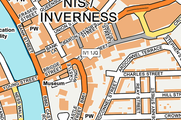 IV1 1JQ map - OS OpenMap – Local (Ordnance Survey)