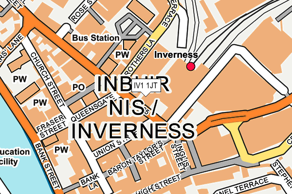 IV1 1JT map - OS OpenMap – Local (Ordnance Survey)