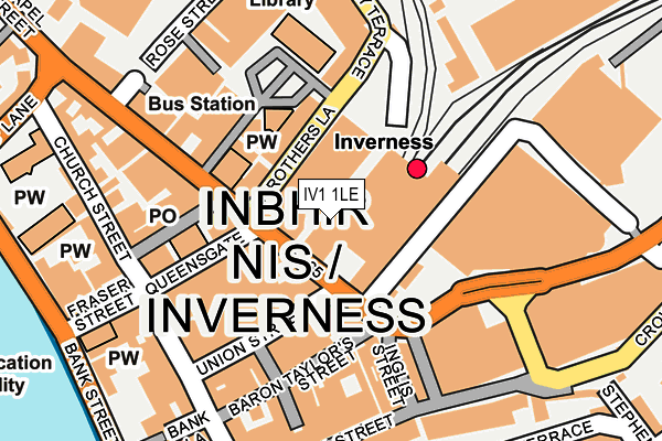 IV1 1LE map - OS OpenMap – Local (Ordnance Survey)