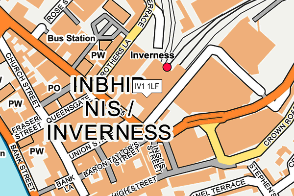 IV1 1LF map - OS OpenMap – Local (Ordnance Survey)