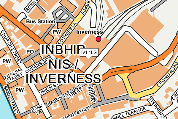 IV1 1LG map - OS OpenMap – Local (Ordnance Survey)