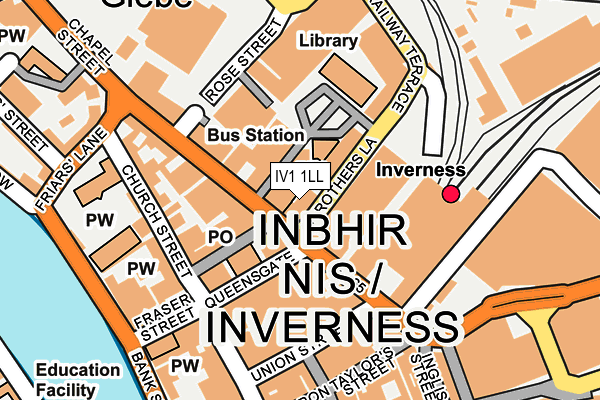 IV1 1LL map - OS OpenMap – Local (Ordnance Survey)