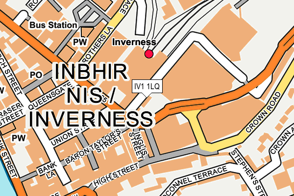 IV1 1LQ map - OS OpenMap – Local (Ordnance Survey)