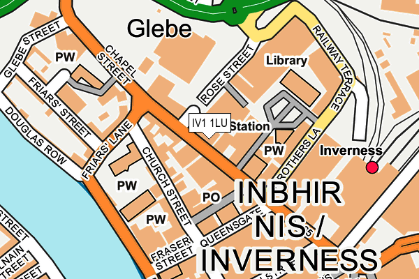 IV1 1LU map - OS OpenMap – Local (Ordnance Survey)