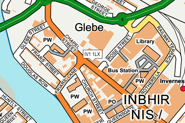 IV1 1LX map - OS OpenMap – Local (Ordnance Survey)