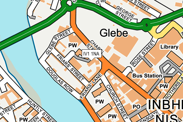 IV1 1NA map - OS OpenMap – Local (Ordnance Survey)