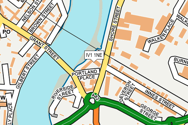 IV1 1NE map - OS OpenMap – Local (Ordnance Survey)