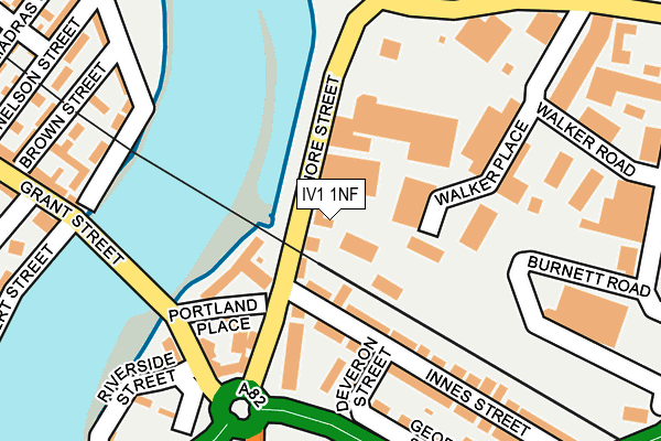 IV1 1NF map - OS OpenMap – Local (Ordnance Survey)