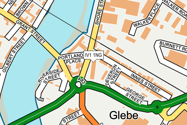 IV1 1NG map - OS OpenMap – Local (Ordnance Survey)