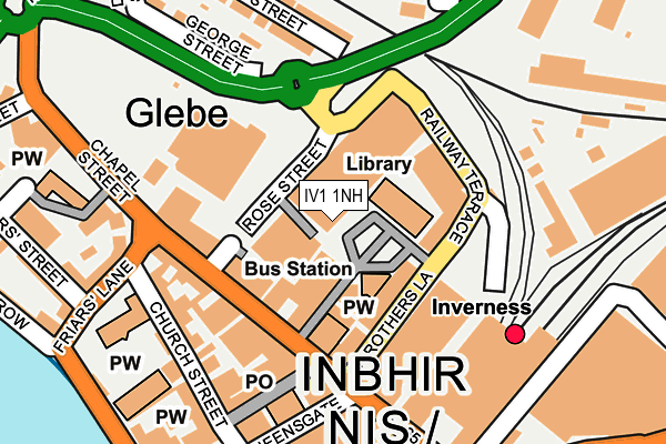 IV1 1NH map - OS OpenMap – Local (Ordnance Survey)