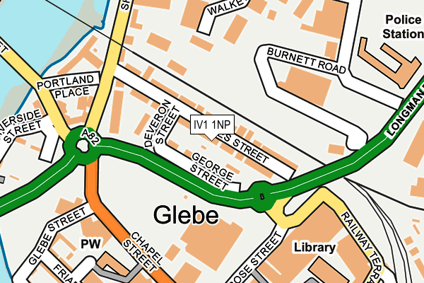 IV1 1NP map - OS OpenMap – Local (Ordnance Survey)