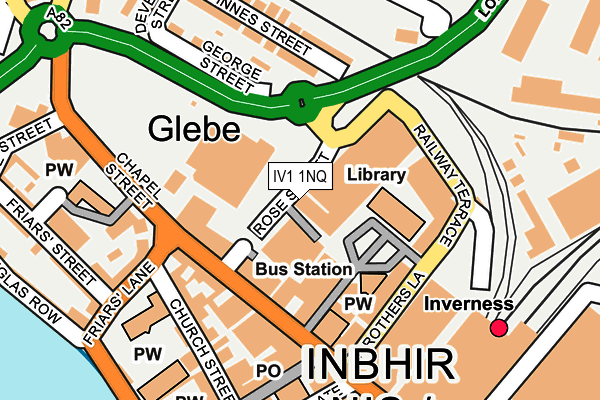 IV1 1NQ map - OS OpenMap – Local (Ordnance Survey)