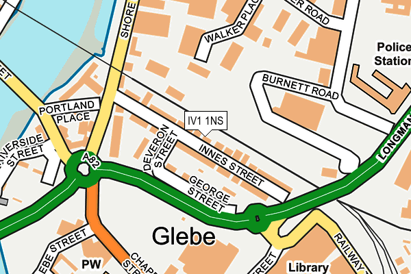 IV1 1NS map - OS OpenMap – Local (Ordnance Survey)