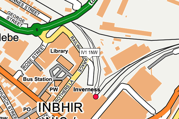 IV1 1NW map - OS OpenMap – Local (Ordnance Survey)