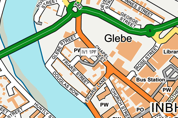 IV1 1PF map - OS OpenMap – Local (Ordnance Survey)