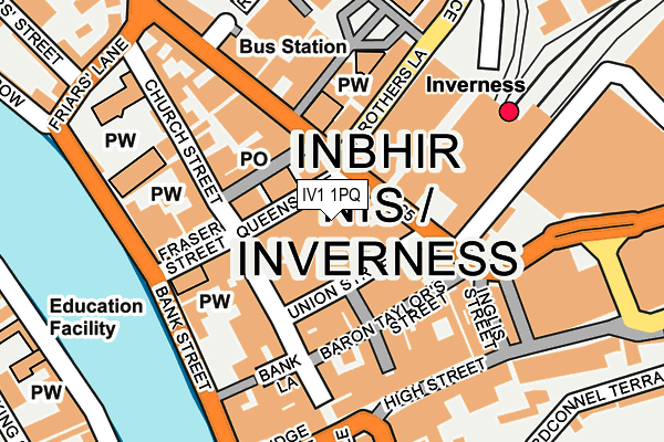 IV1 1PQ map - OS OpenMap – Local (Ordnance Survey)