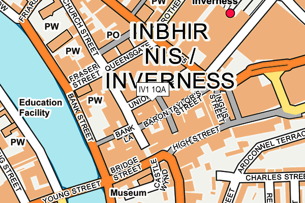 IV1 1QA map - OS OpenMap – Local (Ordnance Survey)