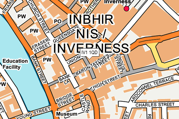 IV1 1QD map - OS OpenMap – Local (Ordnance Survey)