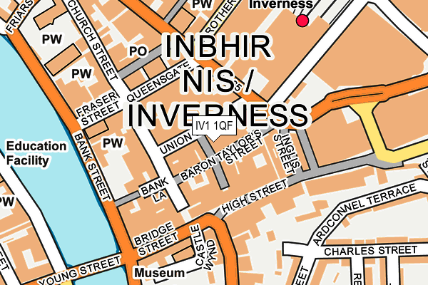 IV1 1QF map - OS OpenMap – Local (Ordnance Survey)