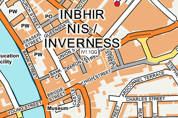IV1 1QG map - OS OpenMap – Local (Ordnance Survey)