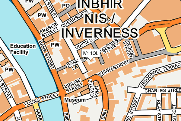 IV1 1QL map - OS OpenMap – Local (Ordnance Survey)