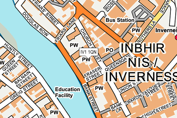 IV1 1QN map - OS OpenMap – Local (Ordnance Survey)