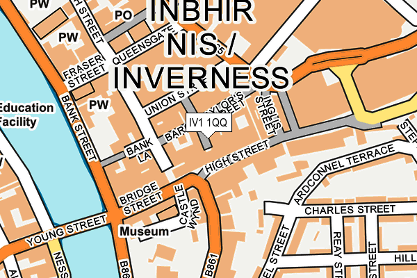 IV1 1QQ map - OS OpenMap – Local (Ordnance Survey)