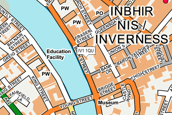 IV1 1QU map - OS OpenMap – Local (Ordnance Survey)