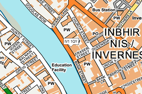 IV1 1QY map - OS OpenMap – Local (Ordnance Survey)