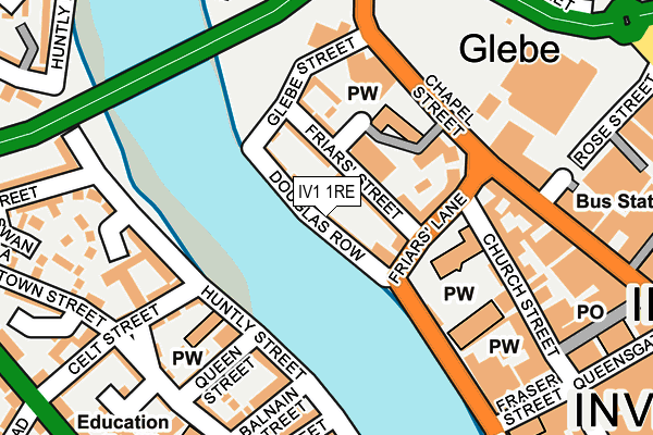 IV1 1RE map - OS OpenMap – Local (Ordnance Survey)