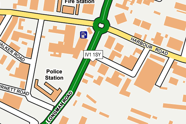 IV1 1SY map - OS OpenMap – Local (Ordnance Survey)