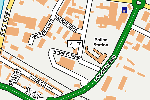 IV1 1TF map - OS OpenMap – Local (Ordnance Survey)