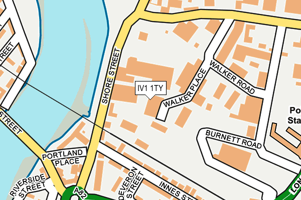 IV1 1TY map - OS OpenMap – Local (Ordnance Survey)