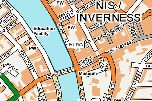 IV1 1WA map - OS OpenMap – Local (Ordnance Survey)