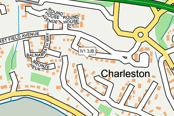 IV1 3JB map - OS OpenMap – Local (Ordnance Survey)