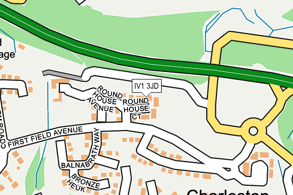 IV1 3JD map - OS OpenMap – Local (Ordnance Survey)
