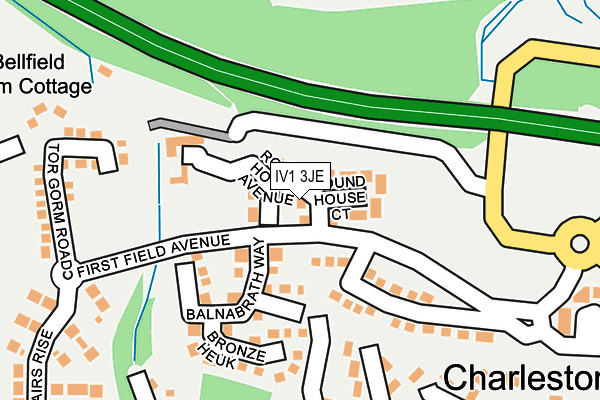 IV1 3JE map - OS OpenMap – Local (Ordnance Survey)