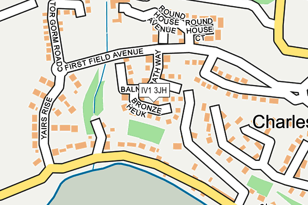 IV1 3JH map - OS OpenMap – Local (Ordnance Survey)