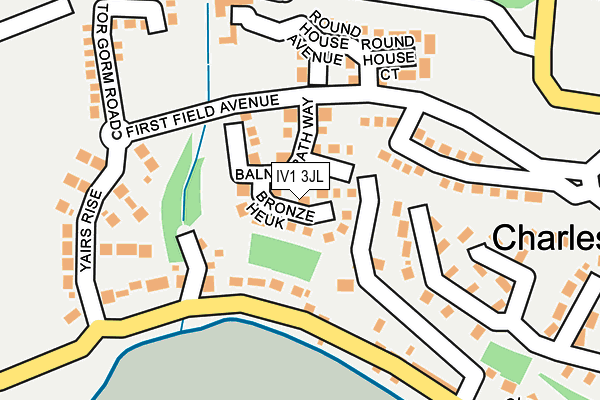 IV1 3JL map - OS OpenMap – Local (Ordnance Survey)