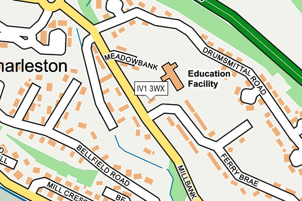 IV1 3WX map - OS OpenMap – Local (Ordnance Survey)