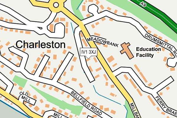 IV1 3XJ map - OS OpenMap – Local (Ordnance Survey)