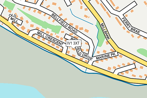 IV1 3XT map - OS OpenMap – Local (Ordnance Survey)