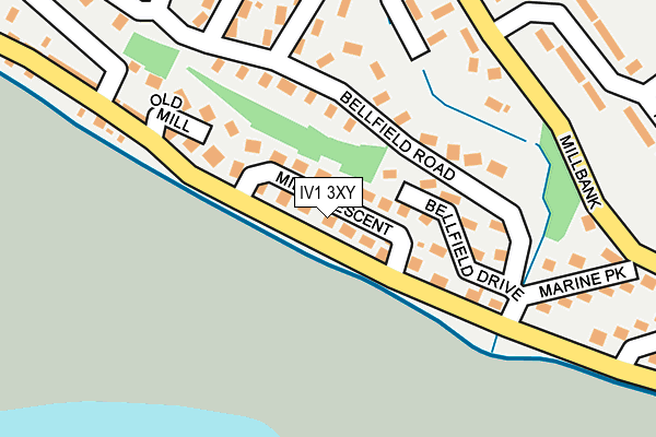 IV1 3XY map - OS OpenMap – Local (Ordnance Survey)