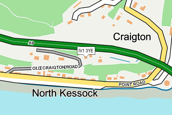 IV1 3YE map - OS OpenMap – Local (Ordnance Survey)